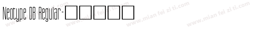 Neotype DB Regular字体转换